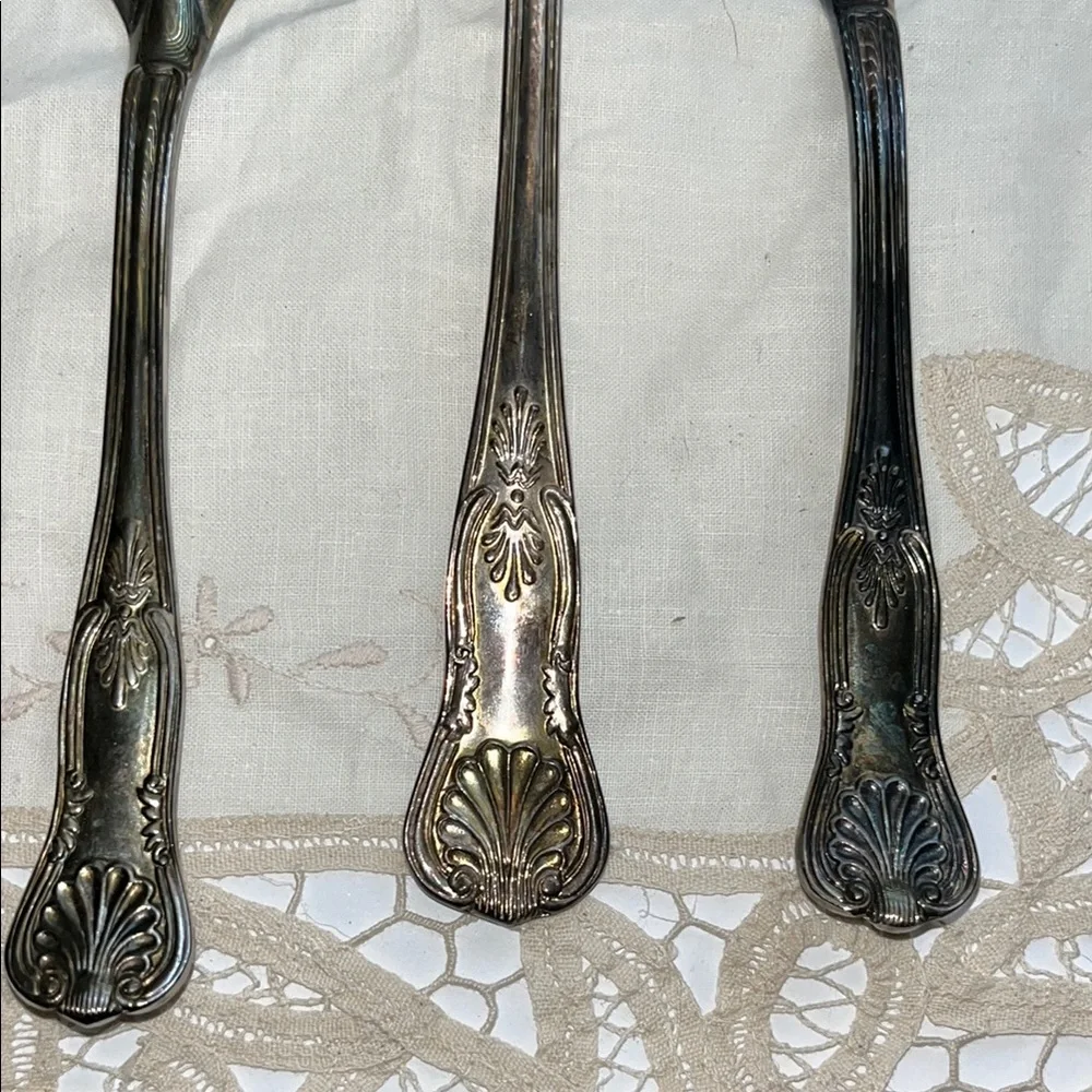 Vintage Victorian Style Sheffield Silver Plate Cutlery Marvelous Set of 4 Cake